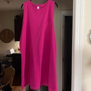 NWT Old Navy Sleeveless T-shirt Swing dress XXL in Fuchsia